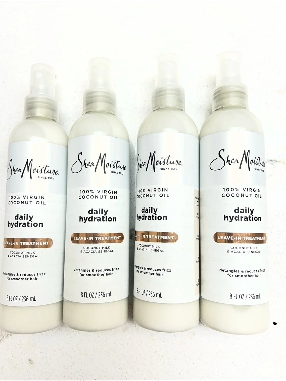 Shea Moisture Daily Hydration Leave-In Treatment Spray. never used. Bundle of 4